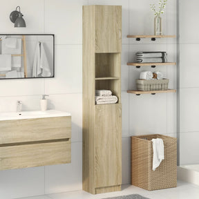Vidaxl badkamerkast 32x25,5x190 cm spaanplaat sonoma eikenkleurig