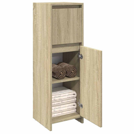 Vidaxl badkamerkast 30x30x95 cm spaanplaat sonoma eikenkleurig