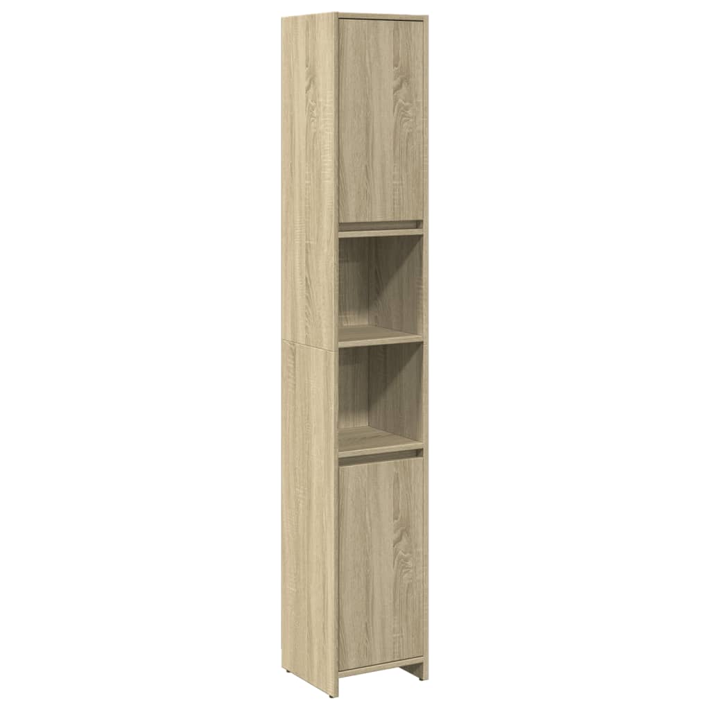 Vidaxl badkamerkast 30x30x183,5 cm spaanplaat sonoma eikenkleurig
