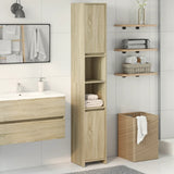 Vidaxl badkamerkast 30x30x183,5 cm spaanplaat sonoma eikenkleurig