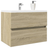 Vidaxl wastafelkast 60x38,5x45 cm spaanplaat sonoma eikenkleurig
