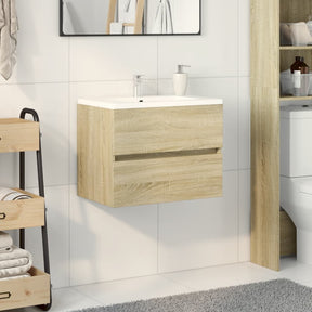 Vidaxl wastafelkast 60x38,5x45 cm spaanplaat sonoma eikenkleurig