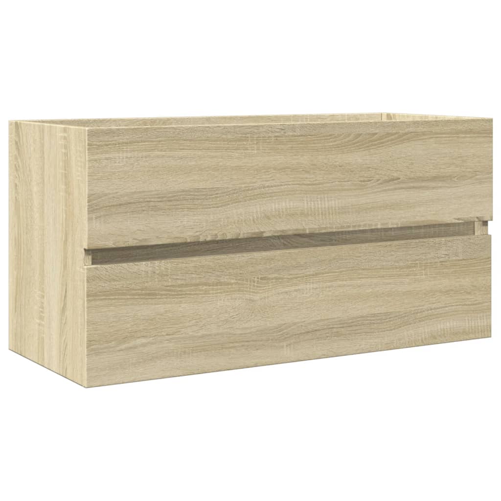 Vidaxl wastafelkast 90x38,5x45 cm spaanplaat sonoma eikenkleurig