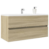 Vidaxl wastafelkast 90x38,5x45 cm spaanplaat sonoma eikenkleurig