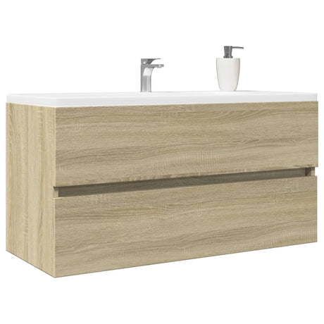 Vidaxl wastafelkast 90x38,5x45 cm spaanplaat sonoma eikenkleurig