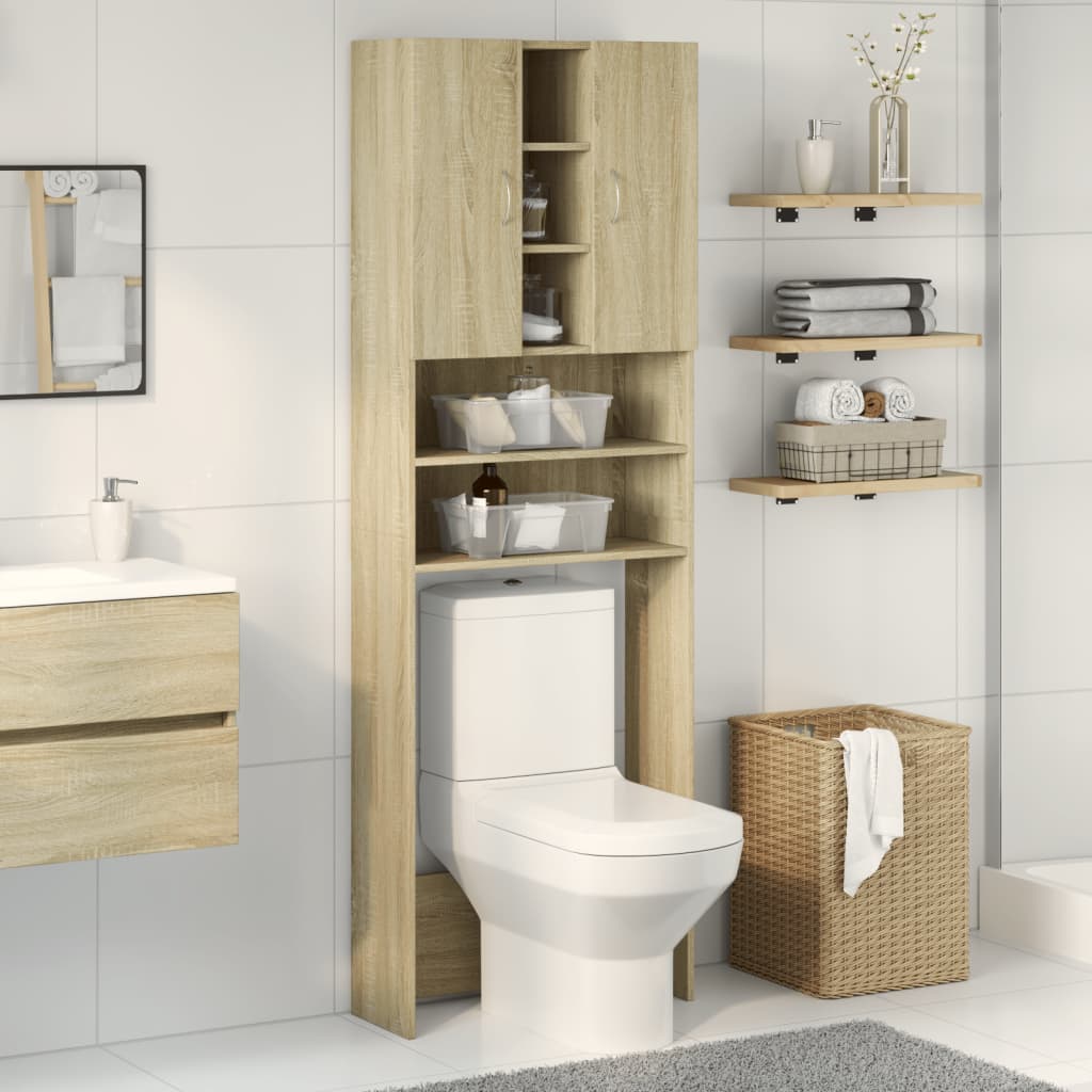 VidaXL Waschmaschinenschrank 64x25,5x190 cm Sonoma-Eiche