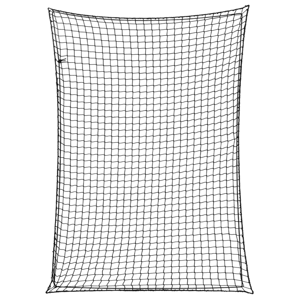 Vidaxx Anhängernetz elastisches Seil 3,5x2,5 m Polypropylen schwarz