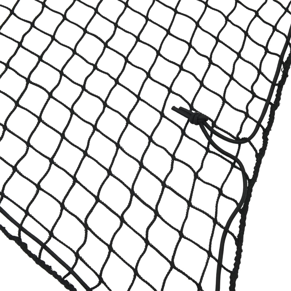 Vidaxx Anhängernetz elastisches Seil 3,5x2,5 m Polypropylen schwarz