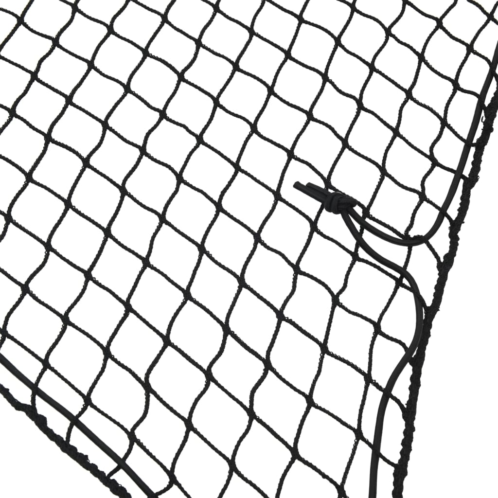 Vidaxx Anhängernetz elastisches Seil 3x3 m Polypropylen schwarz
