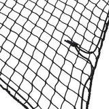 Vidaxx Anhängernetz elastisches Seil 3x3 m Polypropylen schwarz