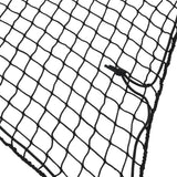 Vidaxx Anhängernetz elastisches Seil 6x3 m Polypropylen schwarz