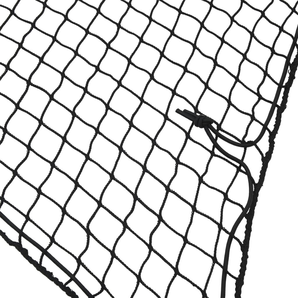 Vidaxx Anhängernetz elastisches Seil 8x3,5 m Polypropylen schwarz