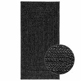 VidaXL Teppich Zizur drinnen und draußen 60x110 cm Juteoptik Anthrazit