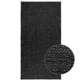VidaXL Teppich Zizur drinnen und draußen 80x150 cm Juteoptik Anthrazit