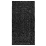 VidaXL Teppich Zizur drinnen und draußen 80x150 cm Juteoptik Anthrazit