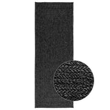 VidaXL Teppich Zizur drinnen und draußen 80x200 cm Juteoptik Anthrazit