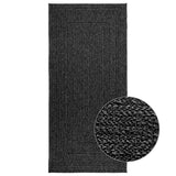 VidaXL Teppich Zizur Indoor und Outdoor 100x200cm Juteoptik Anthrazit