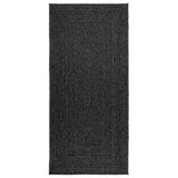 VidaXL Teppich Zizur Indoor und Outdoor 100x200cm Juteoptik Anthrazit