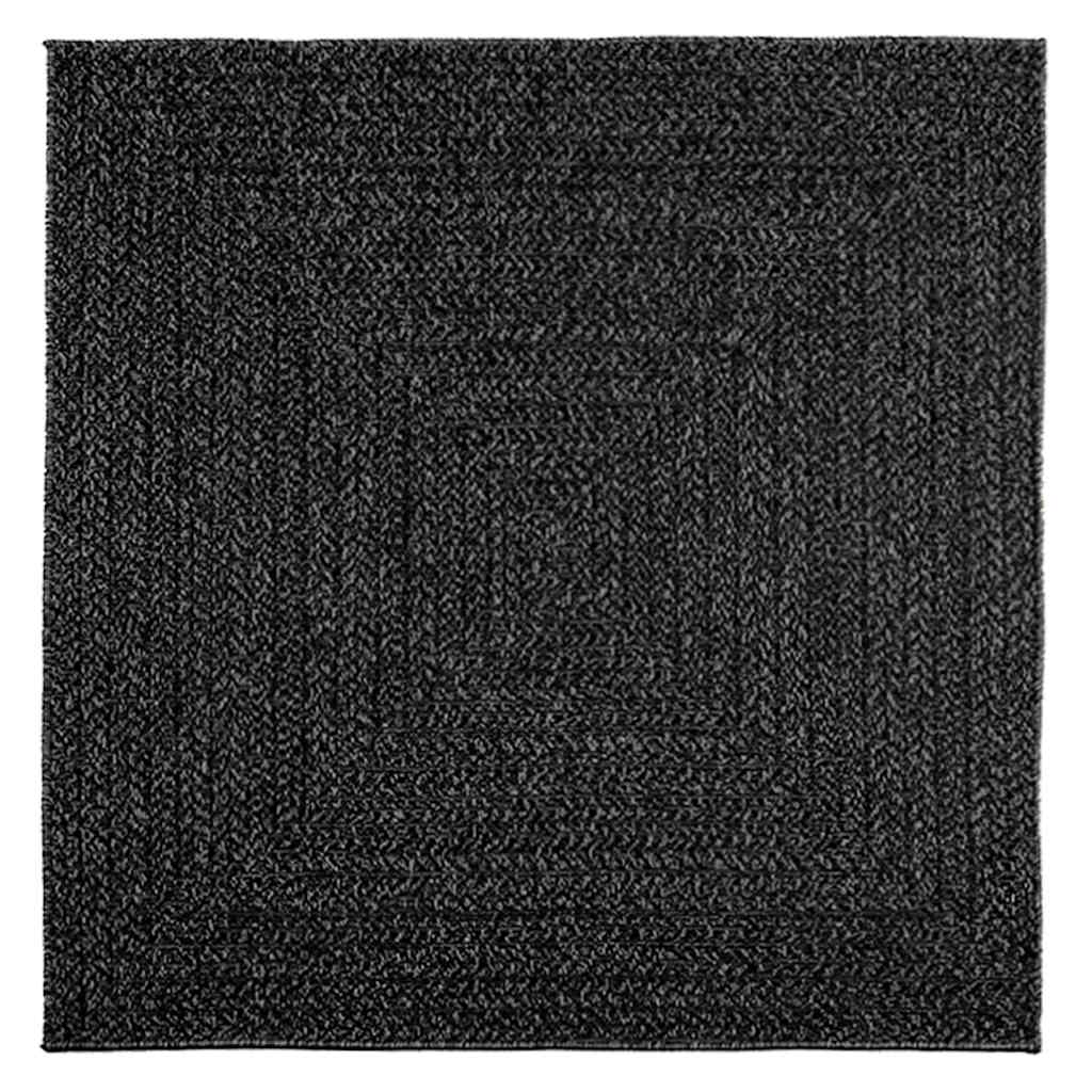 VidaXL Teppich Zizur Indoor und Outdoor 120x120cm Juteoptik Anthrazit