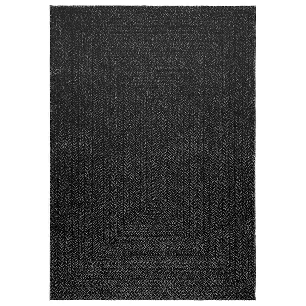 VidaXL Teppich Zizur Indoor und Outdoor 120x170cm Juteoptik Anthrazit