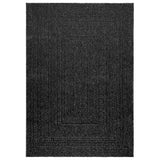 VidaXL Teppich Zizur Indoor und Outdoor 120x170cm Juteoptik Anthrazit