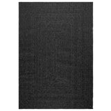 VidaXL Teppich Zizur Indoor und Outdoor 140x200cm Juteoptik Anthrazit
