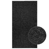 VidaXL Teppich Zizur drinnen und draußen 80x150 cm Juteoptik Anthrazit