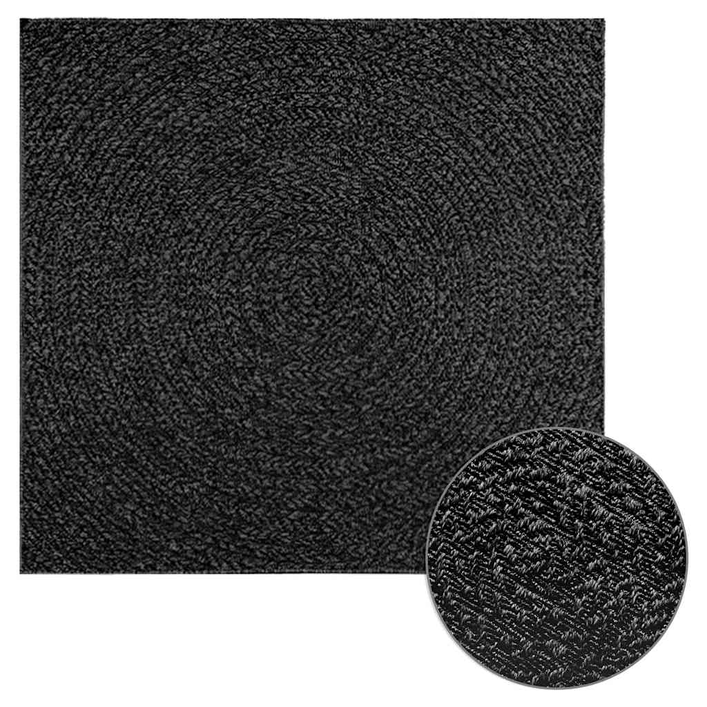 VidaXL Teppich Zizur Indoor und Outdoor 120x120cm Juteoptik Anthrazit