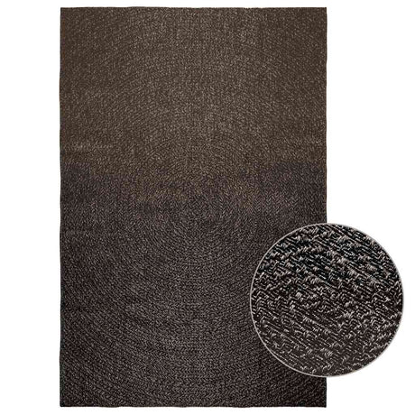 VidaXL Teppich Zizur Indoor und Outdoor 160x230cm Juteoptik Anthrazit