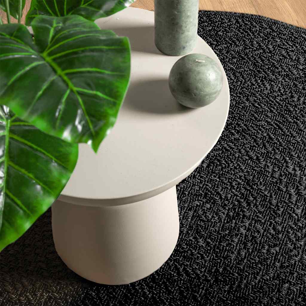 Vidaxl Teppich Zizur Indoor und Outdoor ø 160 cm Juteoptik Anthrazit