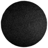 Vidaxl Teppich Zizur Indoor und Outdoor ø 160 cm Juteoptik Anthrazit