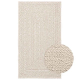 VidaXL Teppich Zizur Creme drinnen und draußen 60x110 cm Juteoptik