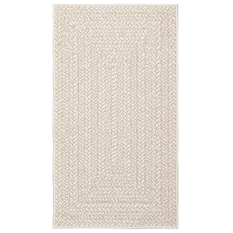 VidaXL Teppich Zizur Creme drinnen und draußen 60x110 cm Juteoptik