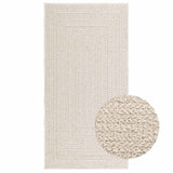 VidaXL Teppich Zizur Creme drinnen und draußen 80x150 cm Juteoptik