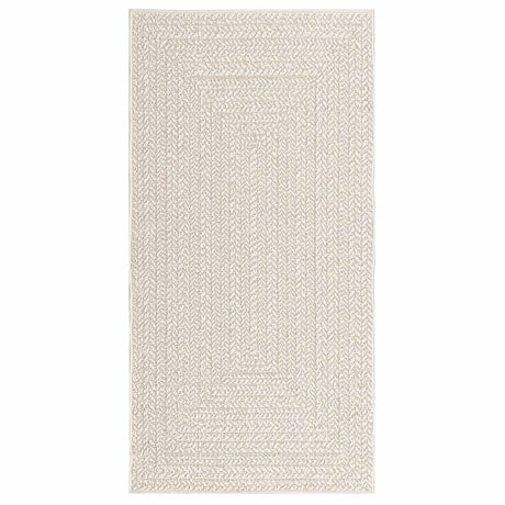 VidaXL Teppich Zizur Creme drinnen und draußen 80x150 cm Juteoptik