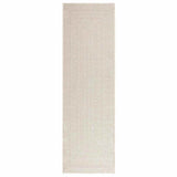 VidaXL Teppich Zizur Creme drinnen und draußen 80x250 cm Juteoptik