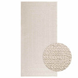 VidaXL Teppich Zizur Creme drinnen und draußen 100x200 cm Juteoptik