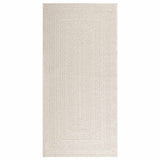 VidaXL Teppich Zizur Creme drinnen und draußen 100x200 cm Juteoptik