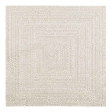 VidaXL Teppich Zizur Creme drinnen und draußen 120x120 cm Juteoptik