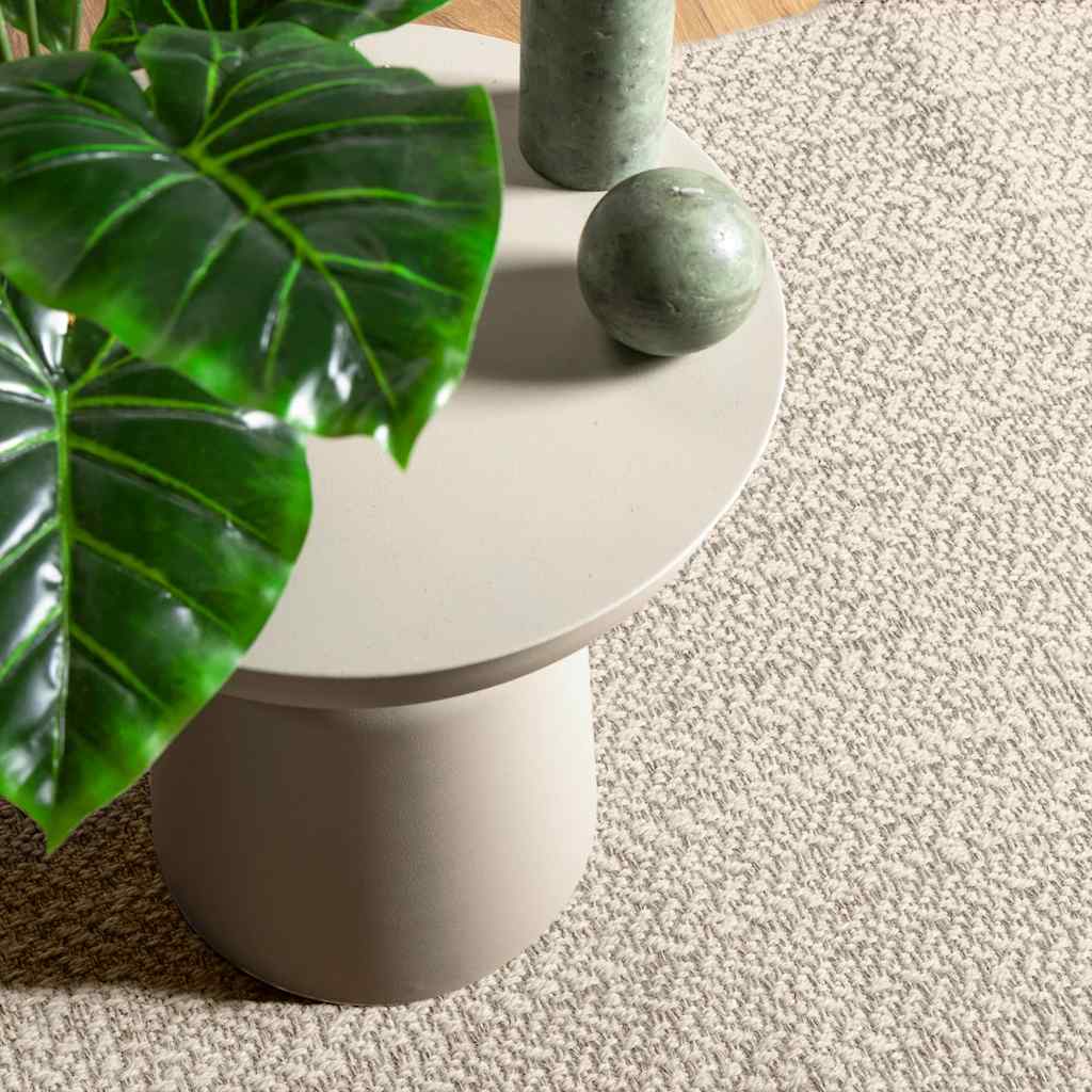 VidaXL Teppich Zizur Creme drinnen und draußen 120x170 cm Juteoptik