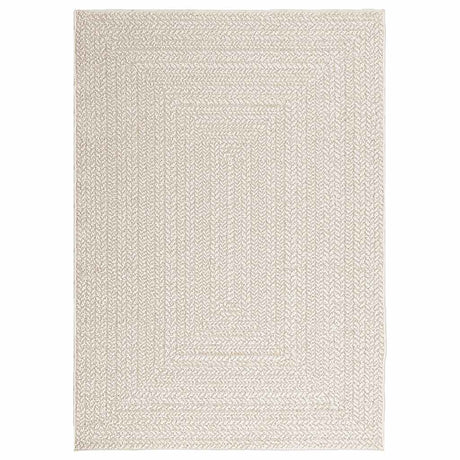 VidaXL Teppich Zizur Creme drinnen und draußen 120x170 cm Juteoptik
