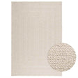 VidaXL Teppich Zizur Creme drinnen und draußen 140x200 cm Juteoptik
