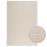VidaXL Teppich Zizur Creme drinnen und draußen 140x200 cm Juteoptik