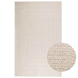 VidaXL Teppich Zizur Creme drinnen und draußen 160x230 cm Juteoptik