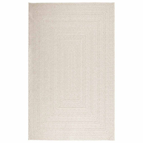 VidaXL Teppich Zizur Creme drinnen und draußen 160x230 cm Juteoptik