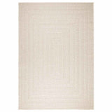VidaXL Teppich Zizur Creme drinnen und draußen 200x290 cm Juteoptik