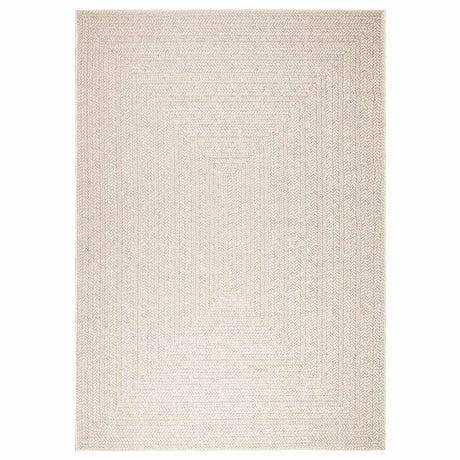 VidaXL Teppich Zizur Creme drinnen und draußen 200x290 cm Juteoptik