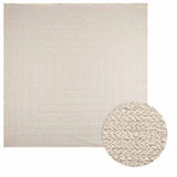 VidaXL Teppich Zizur Creme drinnen und draußen 240x240 cm Juteoptik