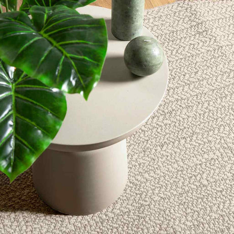 VidaXL Teppich Zizur Creme drinnen und draußen 240x240 cm Juteoptik