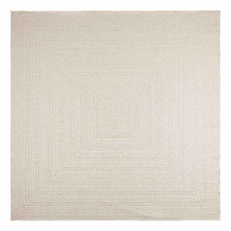 VidaXL Teppich Zizur Creme drinnen und draußen 240x240 cm Juteoptik